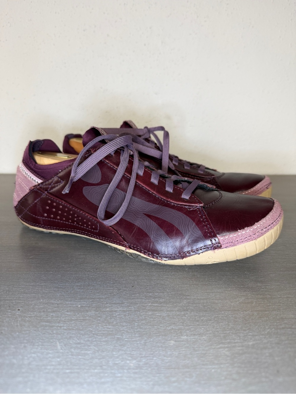 Cushe Boutique Deluxe Purple Leather Sneakers Women’s Casual Shoes Size 10